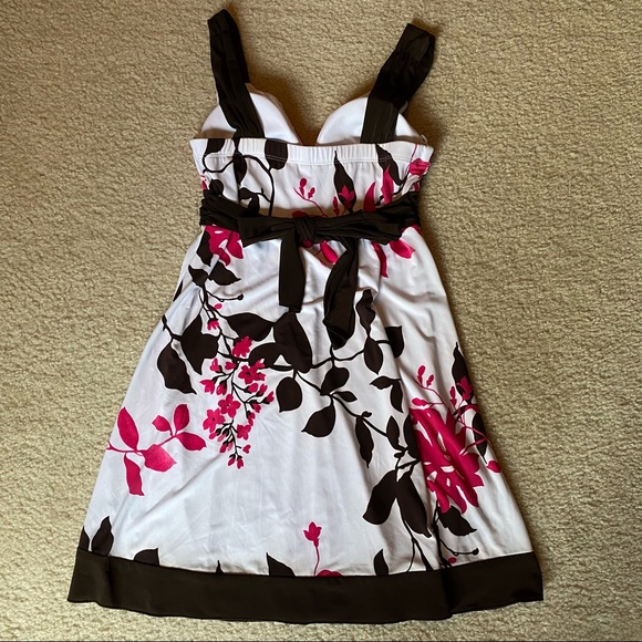 NWT Speechless Juniors White Pink Brown Dress Sz M - Picture 4 of 4